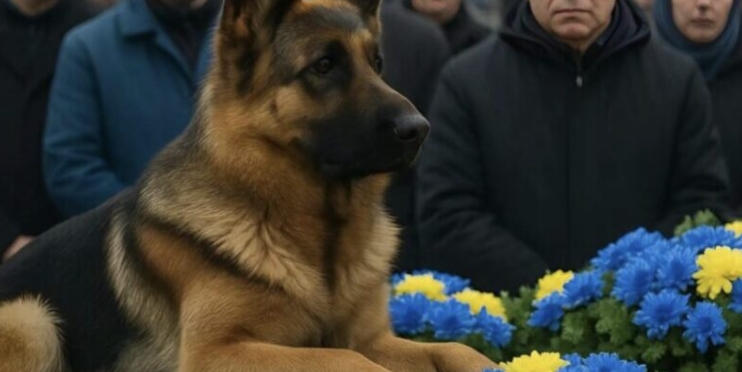 De herdershond blafte naar de kist van zijn eigenaar en vertrapte de bloemen – toen de kist werd geopend, verstijfden de aanwezigen van angst.